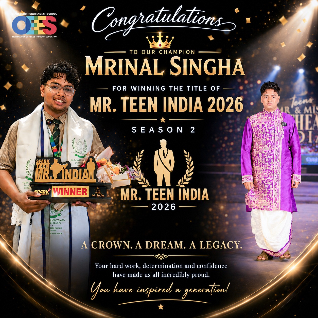 MRINAL SINGHA CONQUERS THE NATIONAL STAGE