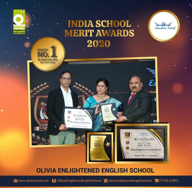 Ranked No-1 in Darjeeling Top city wise | India School Merit Awards: 2020