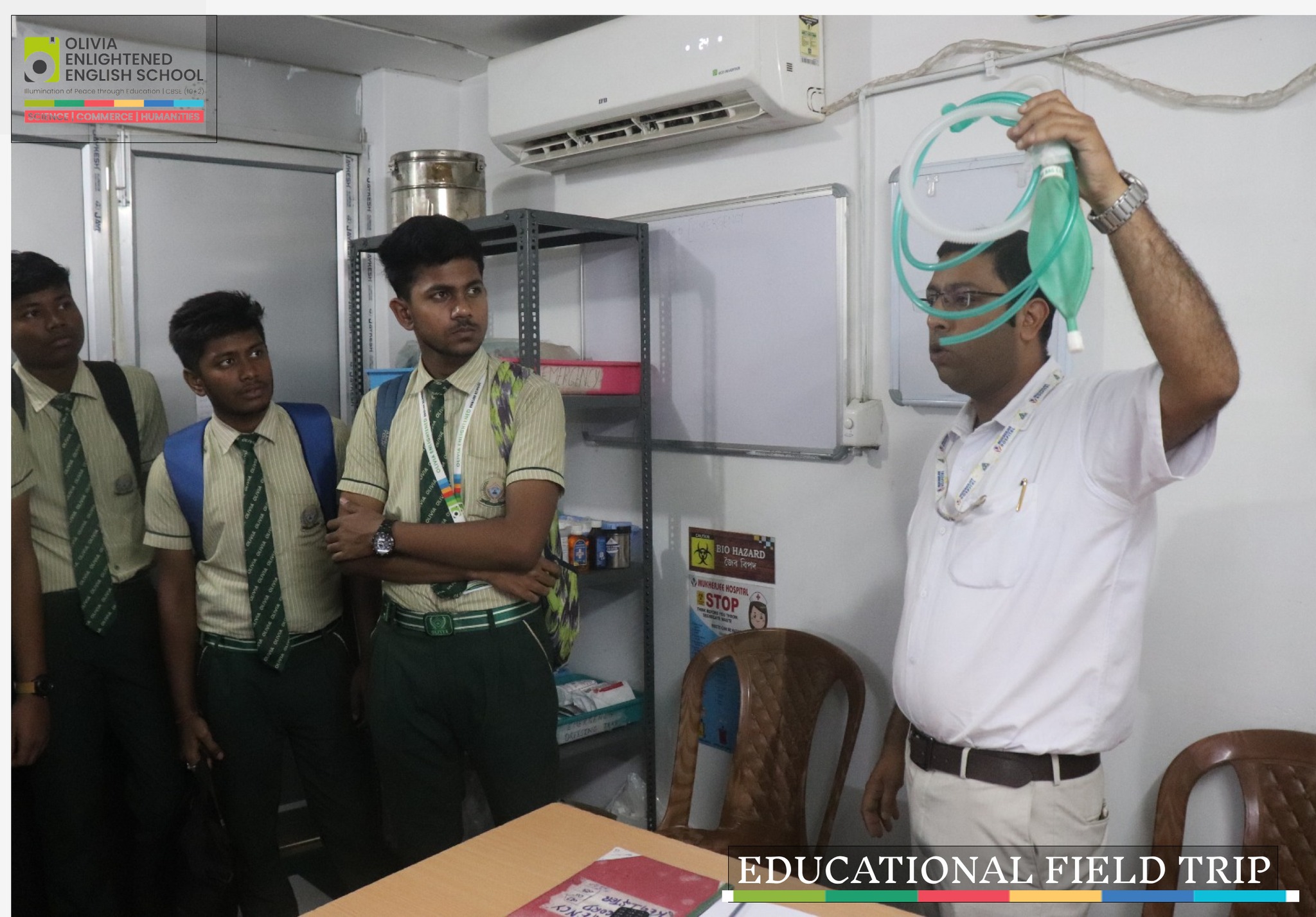 EDUCATIONAL TRIP TO MUKHERJEE HOSPITAL The class XI Science students #2023-2024